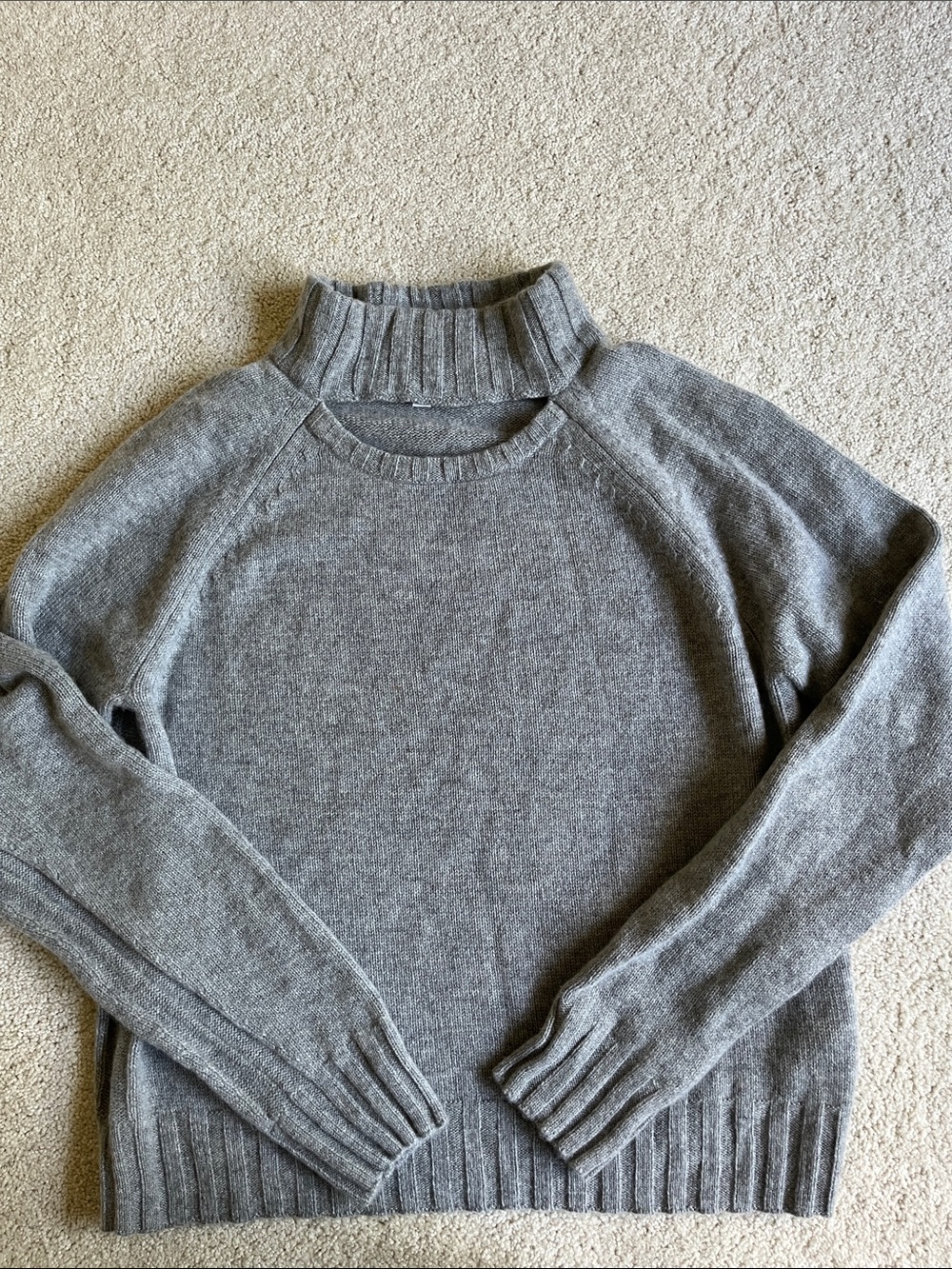 Equipment Gray Turtleneck Sweater